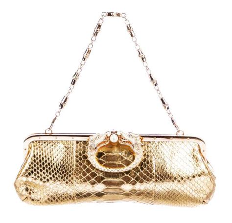 gucci gold python clutch|Gucci clutch for sale.